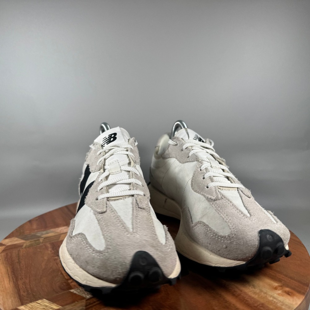 New Balance 327 Sea Salt Black Suede Sneakers WS327FE Womens 9.5 Mens 8 - Picture 2 of 8